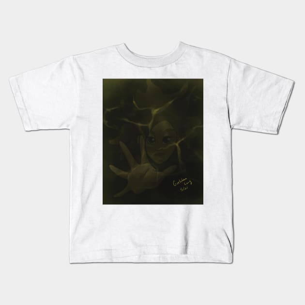 Creepy Mermaid in Murky Water Kids T-Shirt by A2Gretchen